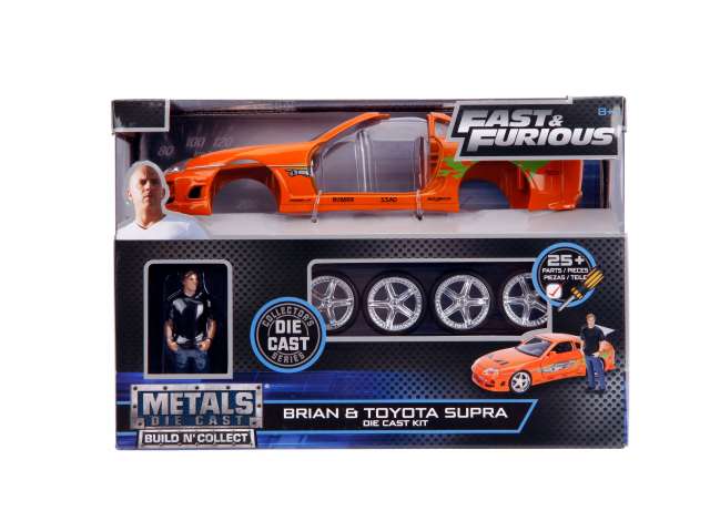 1/24 1995 Brians Toyota Supra F&F Easy to Build Metal Kit Including Brian Figure.