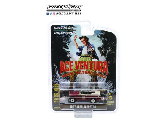 1/64 1967 Jeep Jeepster Convertible Ace Ventura: When Nature Calls (1995) *Hollywood series 28*, creme/red