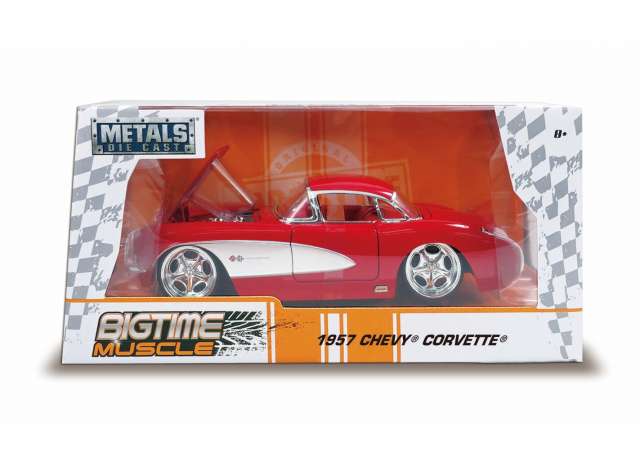 1/24 1957 Chevrolet Corvette, red/white