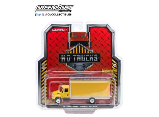 1/64 2013 International Durastar Box Van *H.D. Truck series 18*, yellow with silver trim