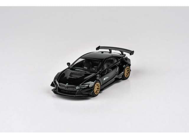 1/64 2018 Liberty Walk BMW i8 LHD, black/gold rims