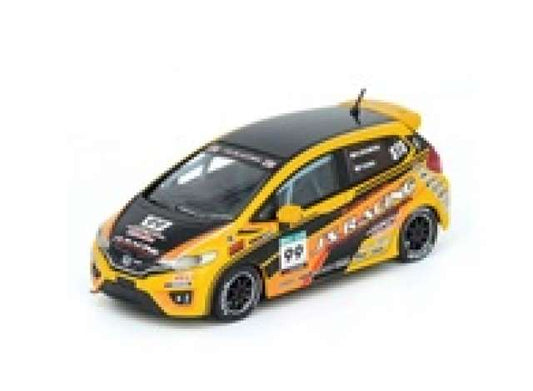 1/64 2014 Honda Fit 3 RS #99 J'S Racing Super Taiku *Carloverdiecast Special Edition*, yellow/black