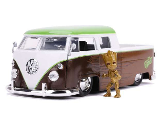 1/24 1963 Volkswagen Bus Pick-up *Groot* Guardians of the Galaxy, brown/white/green