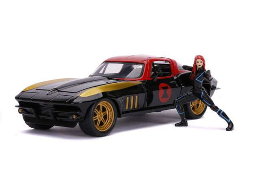 1/24 1966 Chevrolet Corvette with 2.75 inch Black Widow Figure