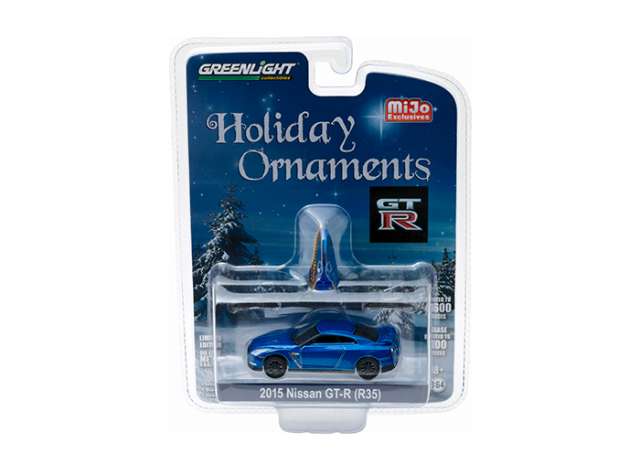 1/64 2015 Nissan GT-R R35 Xmas Ornament, blue