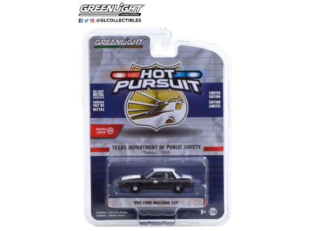 1/64 1982 Ford Mustang SSP Texas Department of Public Safety *Hot Pursuit Series 37*,