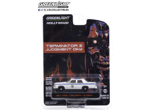 1/64 1983 Ford LTD Crown Victoria Police *Terminator 2 Judgment Day (1991)* Hollywood series 32, white