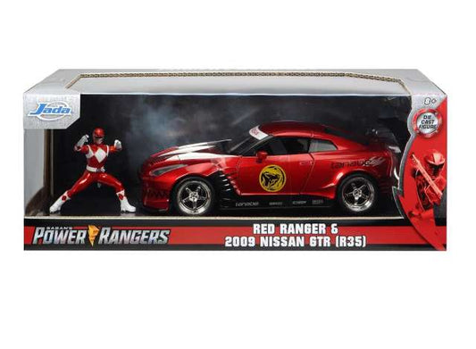 1/24 2009 Nissan Skyline GTR R-35 with Diecast Power Ranger Figure, red/white