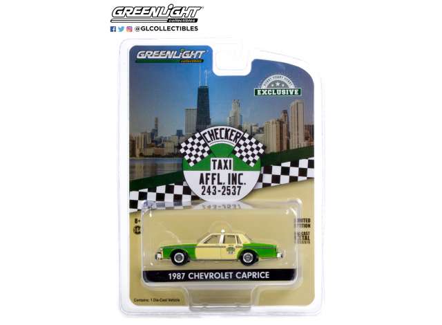 1/64 1987 Chevrolet Caprice Chicago Checker Taxi Affl Inc., beige/green