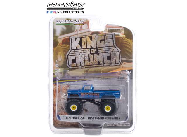 1/64 1979 Ford F-250 Monster Truck West Virginia Mountaineer *Kings of Crunch Series 9*, blue