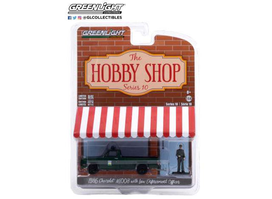 1/64 1986 Chevrolet M1008 Florida Office of Agricultural Law Enforcement with Enforcement Officer Figure *The Hobby Shop Series 10*, green
