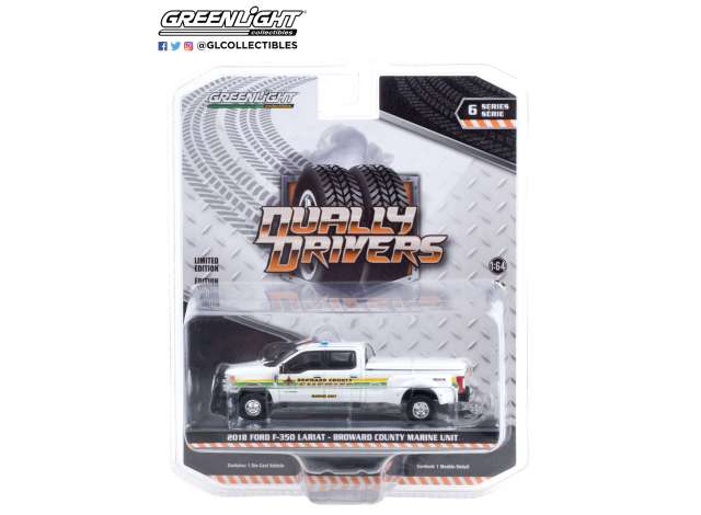 1/64 2018 Ford F-350 Dually Broward County, Florida Sheriff’s Office Marine Unit *Dually Drivers Series 6*