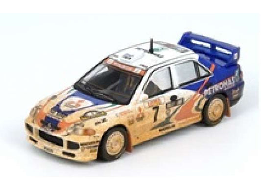 1/64 1996 Mitsubishi Lancer Evolution III #7 Australia Rally With Mud Effect, white/blue