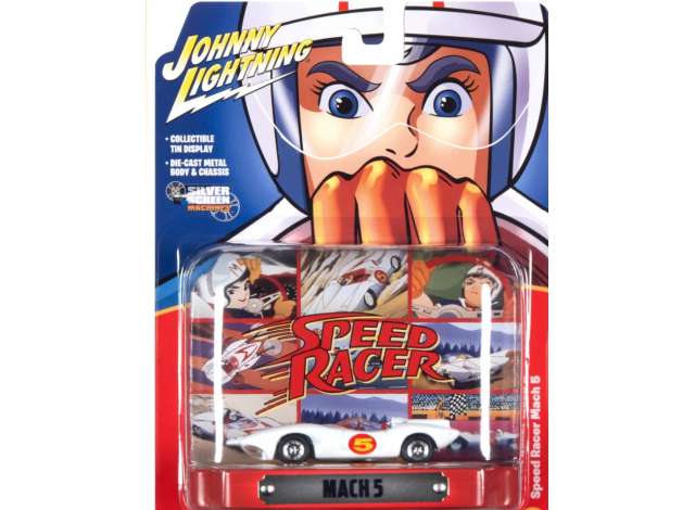 1/64 Speed Racer Mach 5 with Tin, white with Mach 5 Graphics