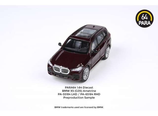 1/64 BMW X5 G05 *Left Hand Drive*, ametrine (red)