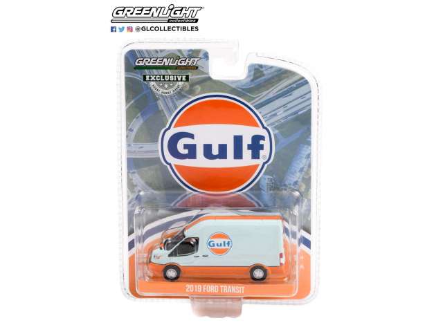 1/64 2019 Ford Transit LWB High Roof *Gulf Oil*, blue/orange