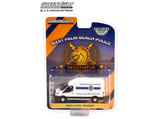 1/64 2020 Ford Transit LWB High Roof *West Palm Beach Florida Police Department Hostage/Crisis Negotiation Team*, white