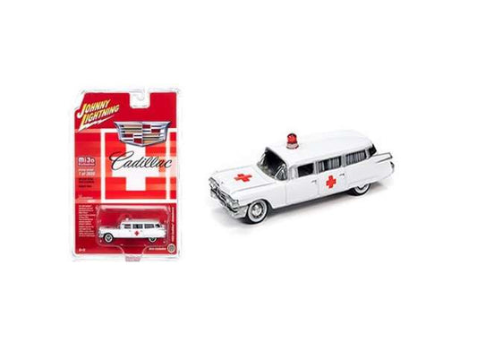 1/64 1959 Cadillac Ambulance, white/red