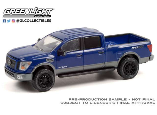 1/64 2018 Nissan Titan XD Pro-4X Lifted *All Terrain Collection Series 12*, blue