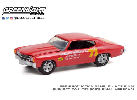 1/64 1972 Chevrolet Chevelle #71 J. Gallery Drainage Winthrop IA Pennzoil *Doc Mayner's*, red