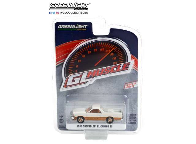 1/64 1980 Chevrolet El Camino SS *Muscle Series 26*, white/gold