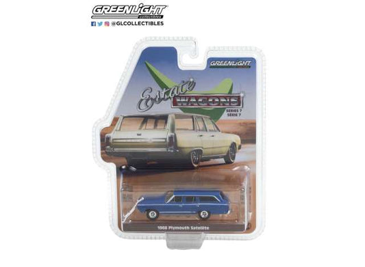 1/64 1968 Plymouth Satellite GTX Tribute *Estate Wagon Series 7*, blue