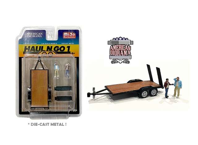 1/64 Haul-N-Go set 1 Trailer (diecast) & 2 figures