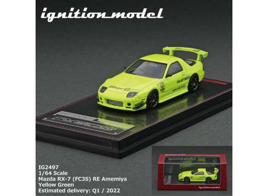 1/64 Mazda RX-7 (FC3S) RE Amemiya, yellow-green