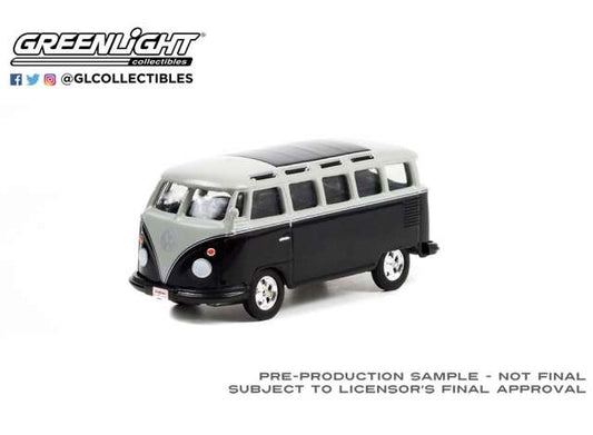 1/64 1962 Volkswagen Type 2 (T1) Custom Bus (Lot #1426) *Barrett Jackson Series 9*, black and silver with black interior