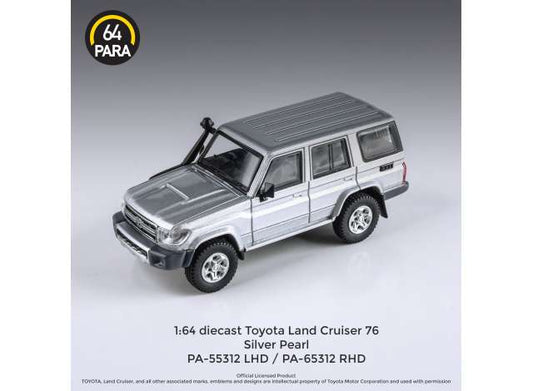 1/64 Toyota Land Cruiser LC76 *Right Hand Drive*, silver pearl