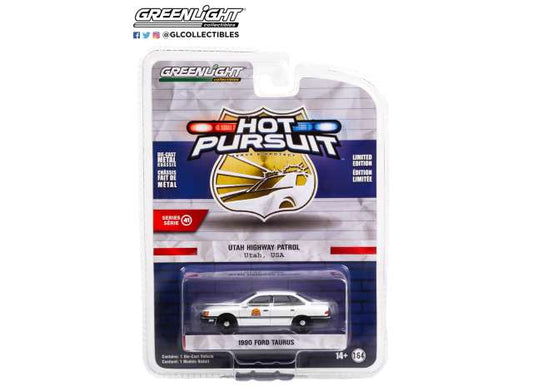 1/64 1990 Ford Taurus Utah Highway Patrol *Hot Pursuit Series 41*, white