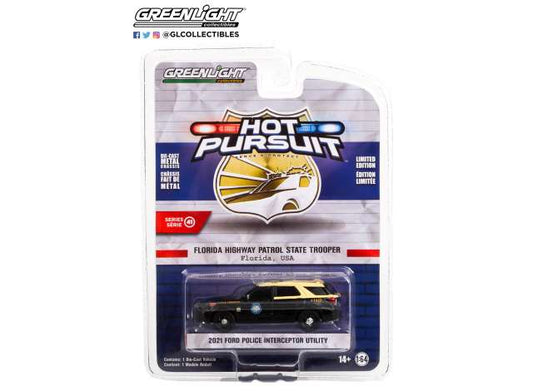 1/64 2021 Ford Police Interceptor Utility Florida Highway Patrol State *Hot Pursuit Series 41*, black