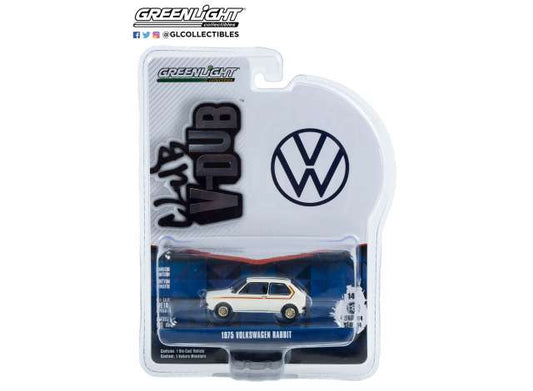 1/64 1975 Volkswagen Rabbit *Club Vee-Dub Series 14*, pastel white with custom stripes