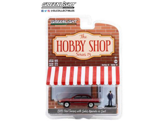 1/64 1989 Ford Taurus with Sales Associate in Suit *The Hobby Shop Series 13*, red
