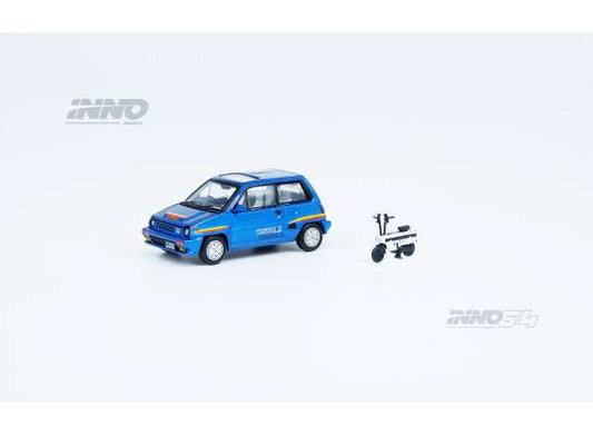 1/64 1984 Honda City Turbo II, blue version with white Motocompo