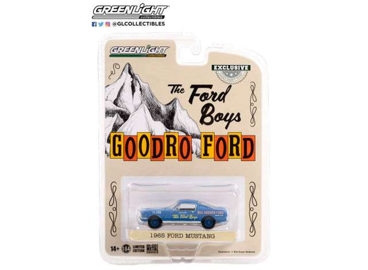 1/64 1965 Ford Mustang Fastback, *The Ford Boys* Bill Goodro Ford, Denver Colorado (Hobby Exclusive), blue