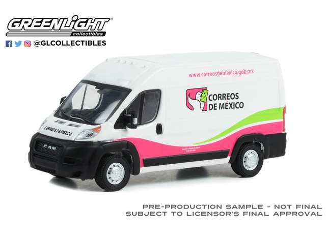 1/64 2021 Ram ProMaster 2500 Cargo High Roof, Correos de Mexico, *Route Runners Series 5*