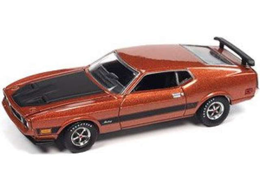 1/64 1973 Ford Mustang Mach 1, medium copper poly with flat black hood Treatment & Side Stripes