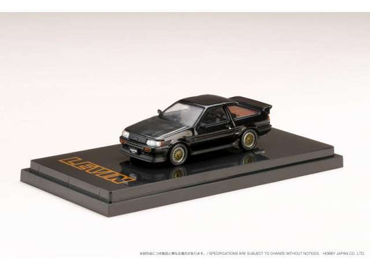 1/64 Toyota Corolla Levin AE86 3 Door customised version with carbon bonnet, black