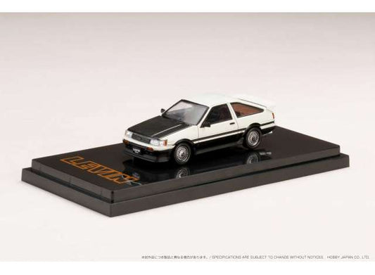 1/64 Toyota Corolla Levin AE86 3 Door customised version with carbon bonnet, white/black