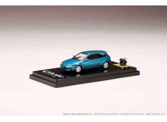 1/64 Honda CIVIC (EG6) SiR II with Engine Display Model, tahitian green pearl