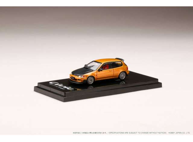 1/64 Honda CIVIC (EG6) JDM Style/Mesh Wheel, yellow metallic