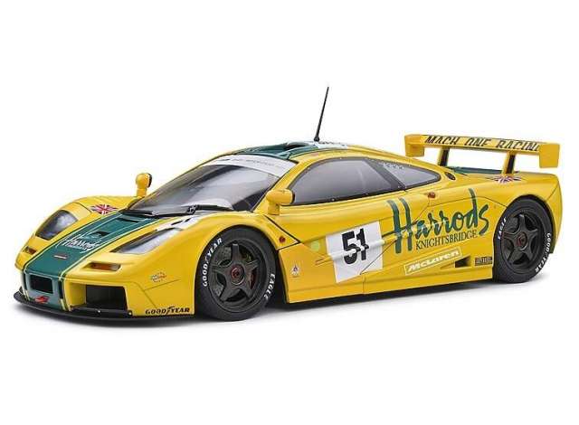 1/18 1995 McLaren F1 GT-R Short Tail 24h Le Mans, yellow/green