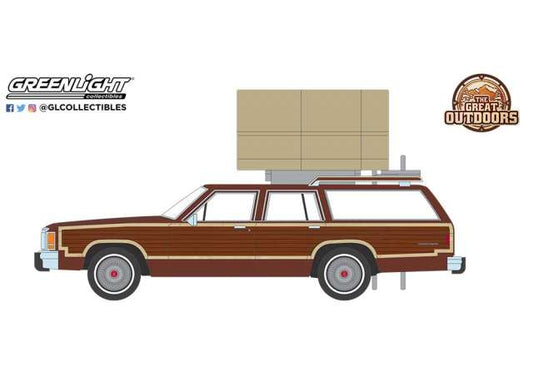 1/64 1979 Ford LTD Country Squire with Camp'otel Cartop Sleeper Tent *The Great Outdoors Series 2*, brown