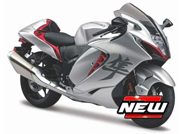 Preorder - Q2 2023  - 1:12 2021 Suzuki Hayabusa, silver/red/black