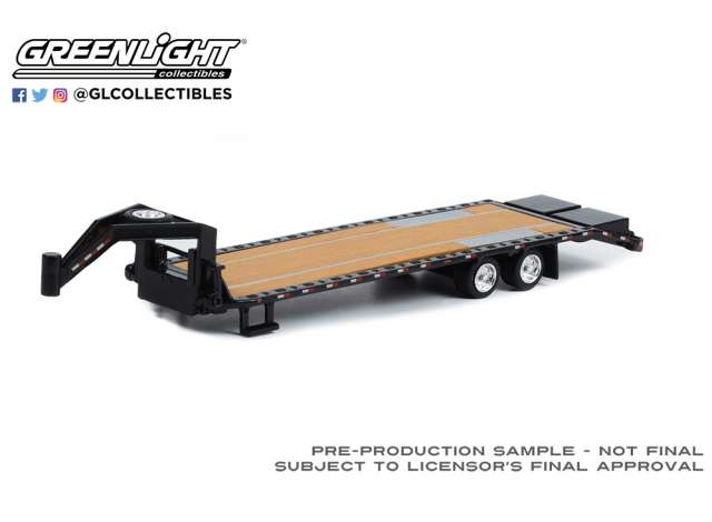 1/64 Gooseneck Trailer, black with red and white Conspicuity Stripes