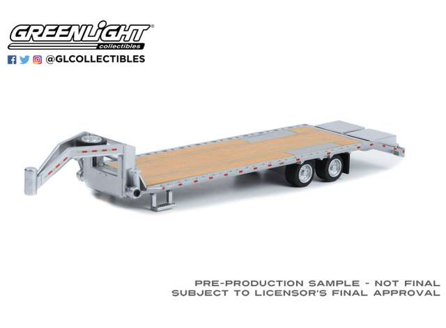 1/64 Gooseneck Trailer, primer grey with red and white Conspicuity Stripes