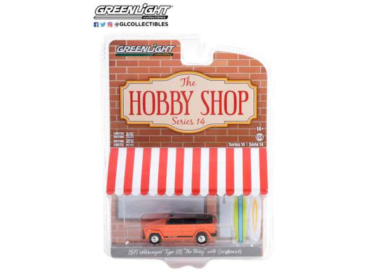 1/64 1971 Volkswagen Thing (Type 181) "The Thing" with Surfboards *The Hobby Shop Series 14*, orange