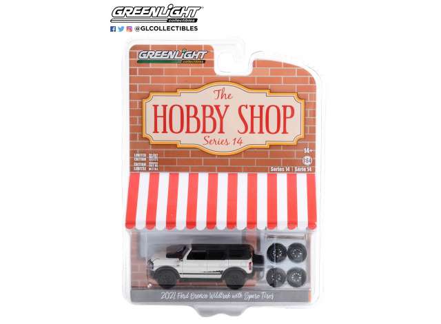 1/64 2021 Ford Bronco Wildtrak with Spare Tires *The Hobby Shop Series 14*, grey