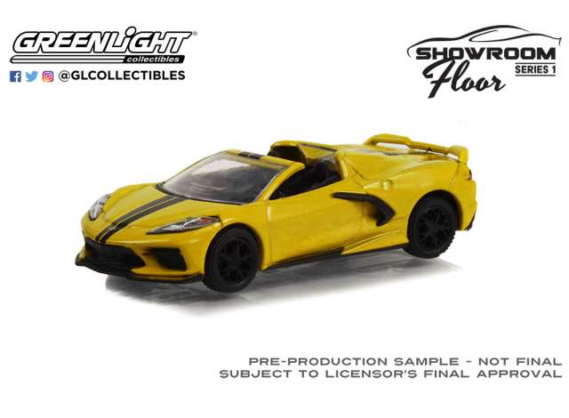 1/64 2022 Chevrolet Corvette Convertible *Showroom Floor Series 1*, accelerate yellow metallic